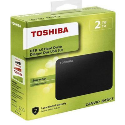 Toshiba Canvio Basics 2018 USB 3.0 External HDD 2TB 2.5" Black