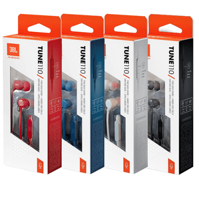 JBL TUNE 110 Wired In-Ear Headphones With Control Button And Microphone For Handsfree Calls black