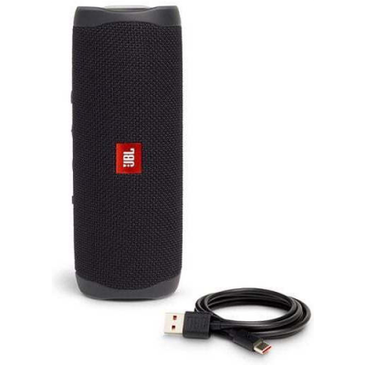 JBL Flip 5 Waterproof Bluetooth Speaker 20W with Battery Life up to 12 hours Black Matte