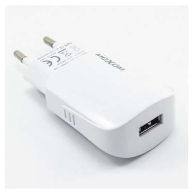 Moxom USB-C USB CABLE 1M AND Προσαρμογέας τοίχου Λευκός KH-49